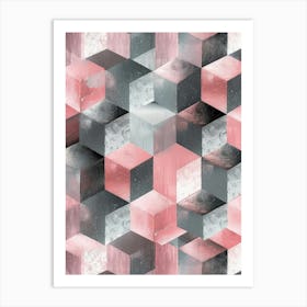 Abstract Cubes Art Print