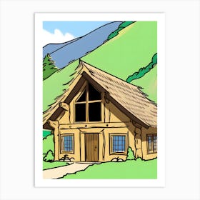 House In The Mountains-Reimagined 3 Art Print