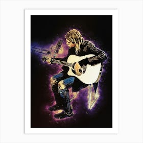 Spirit Of Kurt Cobain In Recording Studio For Album Nevermind Art Print