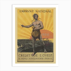 Emprunt Nationale - Vintage poster from 1920 Art Print