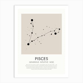 Pisces Zodiac Print Art Print
