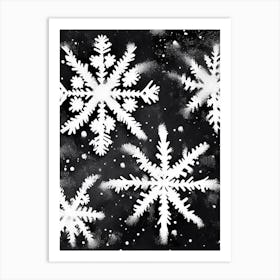 Individual, Snowflakes, Black & White 1 Art Print