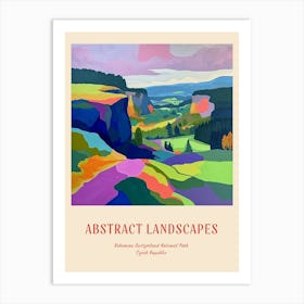 Colourful Abstract Bohemian Switzerland National Park Czech Republic 1 Poster Art Print