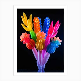 Bright Inflatable Flowers Celosia 2 Art Print