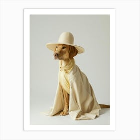 Dog In A Hat Art Print