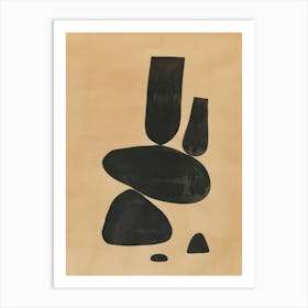 'Black Stones' 1 Art Print