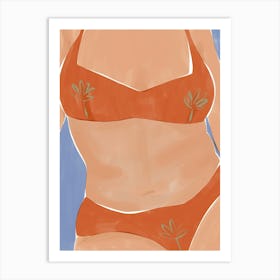 Orange Bikini Art Print