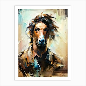 Man with horsehead apstract Art Print