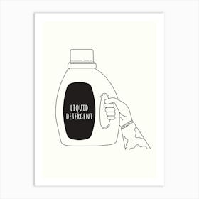 Liquid Detergent Laundry Art Art Print