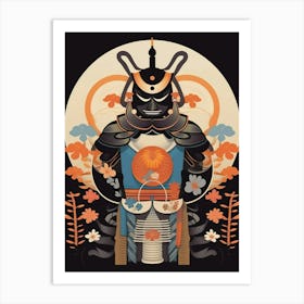 Japanese Samurai Illustration 13 Art Print