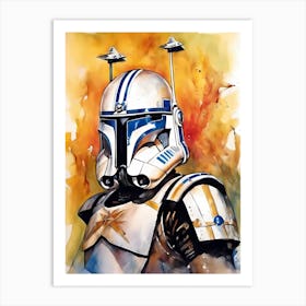 Captain Rex Star Wars Painting (29) Art Print
