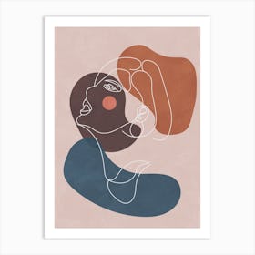 Woman Minimal Line Art Art Print