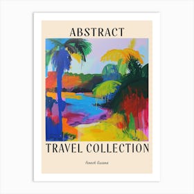 Abstract Travel Collection Poster French Guiana 2 Art Print