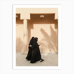 Two Muslim Women Walking Art Print