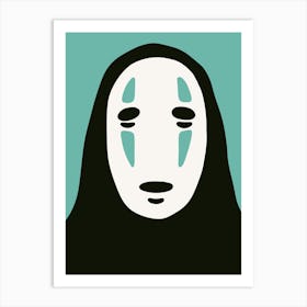 No Face Chihiro Anime Illustration Art Print