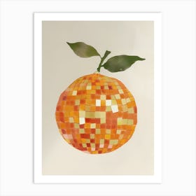 Orange Mosaic 1 Art Print