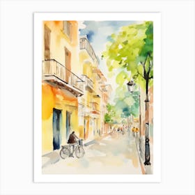 Padua, Italy Watercolour Streets 4 Art Print