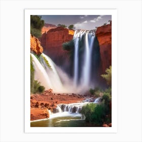 Ouzoud Falls, Morocco Realistic Photograph (1) Art Print