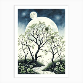 Moonlight Path Art Print