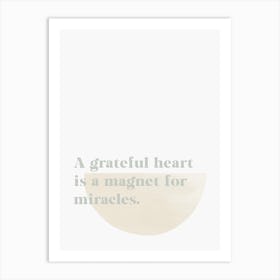 Grateful Heart Sage Green Art Print