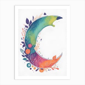 Colorful Letter C Illustration 29 Art Print