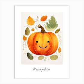 Friendly Kids Pumpkin 1 Poster Art Print