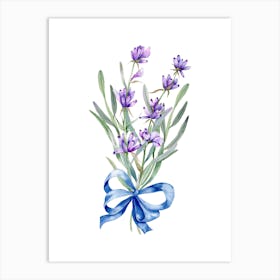 Watercolor Bouquet Of Lavender Art Print