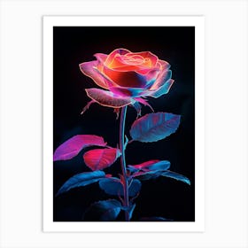 Rose In The Dark 4 Art Print