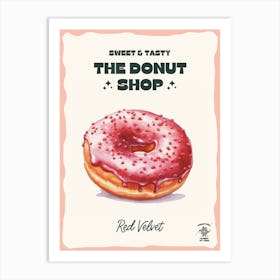 Red Velvet Donut The Donut Shop 0 Art Print