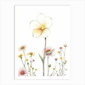 Watercolor Flowers 3 Art Print