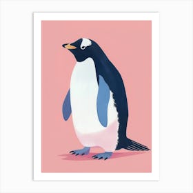 Penguin In Pink Art Print