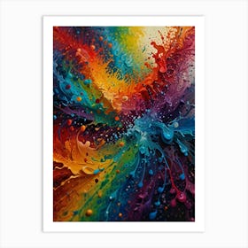 Colorful Splashes 5 Art Print