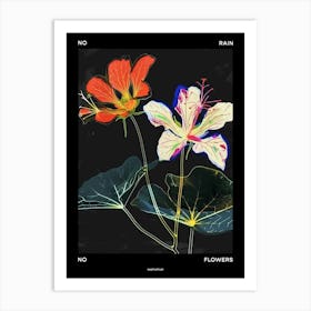 No Rain No Flowers Poster Nasturtium 3 Art Print