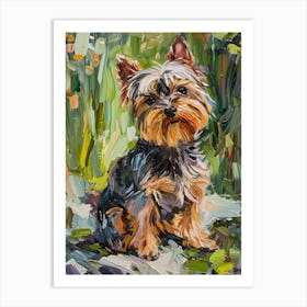 Yorkshire Terrier Acrylic Painting 4 Art Print