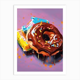 A Doughnut Oil Painting 4 Art Print
