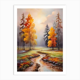 Autumn Stream Art Print