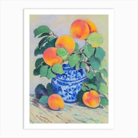 Apricot Vintage Sketch Fruit Art Print