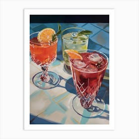 Summer Cocktails 4 Art Print