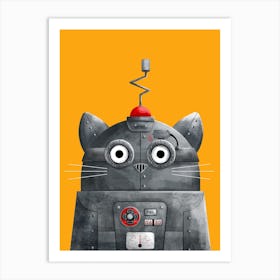 Cat Robot Art Print