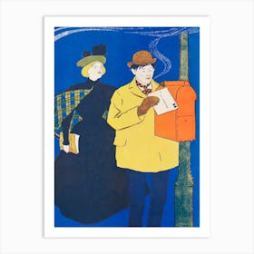 Man And Woman Sending Letter (1895) , Edward Penfield Art Print