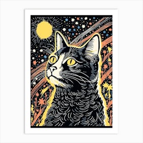 Nebula Ninjas, Psychedelic Cats series Art Print