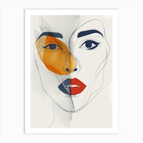 Portrait Of A Woman'S Face 4 Art Print