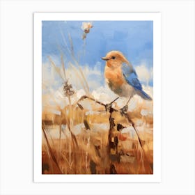 Bird Painting Bluebird 1 Art Print