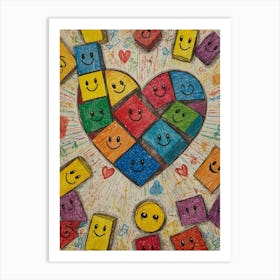 Smiley Heart Art Print