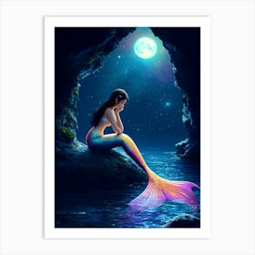 Mermaid In The Cave Affiche