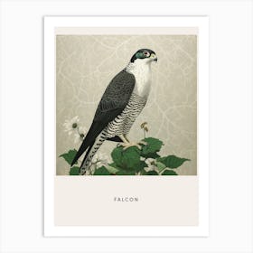 Ohara Koson Inspired Bird Painting Falcon 2 Poster Art Print