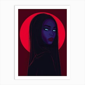 Black Girl With Blue Eyes 1 Art Print