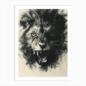 Lion Roaring 10 Art Print
