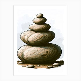 Stack Of Stones 1 Art Print