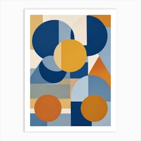 Modern Geometric Shapes Art Print (5) Art Print